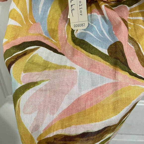 Colorful Ruffle Off-Shoulder Blouse - Picture 6 of 7